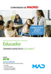Portada de Educador Grupo III (estabilización). Temario específico volumen 1. Comunidad Autónoma de Madrid