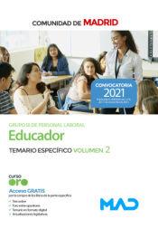 Portada de Educador Grupo III (estabilización). Temario específico volumen 2. Comunidad Autónoma de Madrid