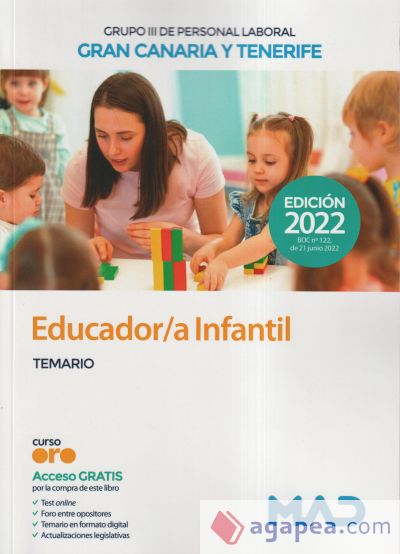 Educador/a Infantil (Grupo III Personal Laboral). Islas de Gran Canaria y Tenerife. Temario