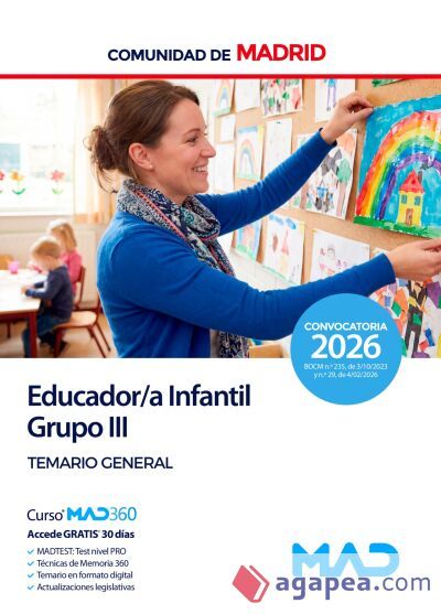 Educador/a Infantil Grupo III. Temario general. Comunidad Aut&oacute;noma de Madrid