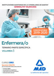 Portada de Enfermera/o de Instituciones Sanitarias de la Conselleria de Sanitat de la Generalitat Valenciana. Temario parte específica volumen 3