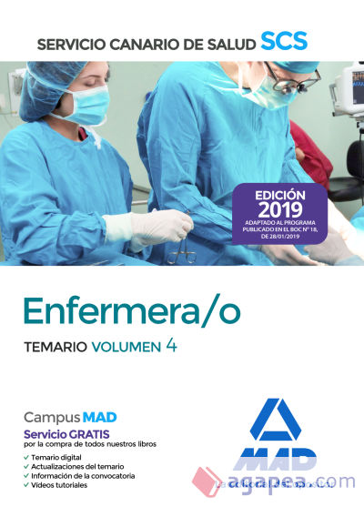 Enfermera/o del Servicio Canario de Salud. Temario volumen 4