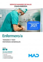 Portada de Enfermero/a. Materias generales temario y test. Servicio Navarro de Salud (Osasunbidea)