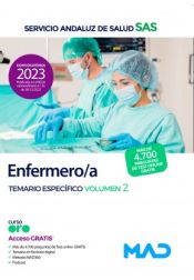 Portada de Enfermero/a. Temario específica volumen 2. Servicio Andaluz de Salud (SAS)