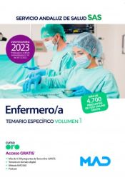 Portada de Enfermero/a. Temario específico volumen 1. Servicio Andaluz de Salud (SAS)