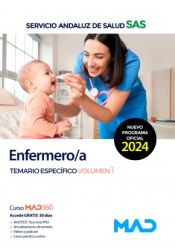 Portada de Enfermero/a. Temario específico volumen 1. Servicio Andaluz de Salud (SAS)