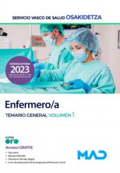 Portada de Enfermero/a. Temario general volumen 1. Servicio Vasco de Salud (Osakidetza)