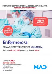 Portada de Enfermero/a. Temario parte específica volumen 2. Instituciones Sanitarias de la Conselleria de Sanidad de la Comunidad Valenciana