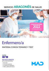 Portada de Enfermero/a. Temario y Test materia común . Servicio Aragonés de Salud (SALUD)