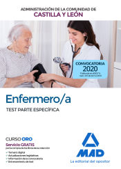 Portada de Enfermero/a de la Administración de la Comunidad de Castilla y León. Test materias específicas