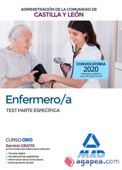 Enfermero/a de la Administración de la Comunidad de Castilla y León. Test materias específicas