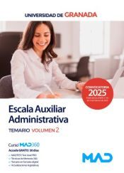 Portada de Escala Auxiliar Administrativa. Temario volumen 2. Universidad de Granada