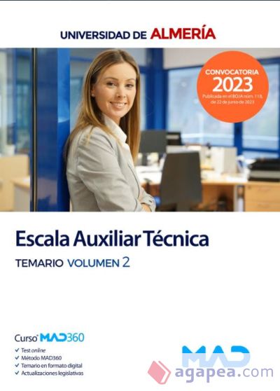 Escala Auxiliar Técnica. Temario volumen 2. Universidad de Almería