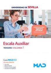 Portada de Escala Auxiliar. Temario volumen 1. Universidad de Sevilla