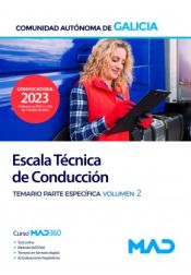Portada de Escala Técnica de Conducción. Temario parte específica volumen 2. Comunidad Autónoma de Galicia