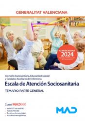 Portada de Escala de Atención Sociosanitaria C1-04-01 (Cuerpo Especialistas). Temario Parte General. Generalitat Valenciana