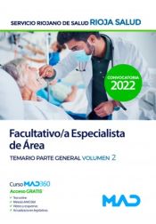 Portada de Facultativo/a Especialista de Área. Temario parte general volumen 2. Servicio Riojano de Salud (SERIS)