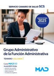 Portada de Grupo Administrativo de la Funci&oacute;n Administrativa. Temario volumen 1. Servicio Canario de Salud