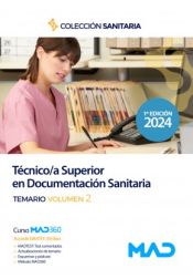 Portada de Manual del Técnico/a Superior en Documentación Sanitaria. Temario volumen 2