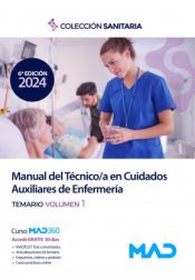 Portada de Manual del Técnico/a en Cuidados Auxiliares de Enfermería. Temario volumen 1