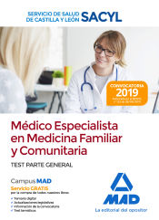 Portada de Médico Especialista en Medicina Familiar y Comunitaria del Servicio de Salud de Castilla y León (SACYL). Test parte general