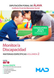 Portada de Monitor/a Discapacidad del Instituto Foral de Bienestar Social. Materias específicas volumen 2. Diputación Foral de Álava