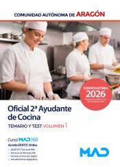Portada de Oficial 2&ordf; Ayudante de Cocina. Temario volumen 1 y Test. Comunidad Aut&oacute;noma de Arag&oacute;n