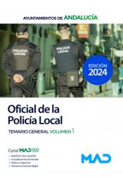 Portada de Oficial de la Policía Local de Andalucía. Temario General volumen 1