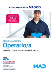Portada de Operario/a (Personal Laboral-Estabilización). Temario, test y supuestos prácticos. Ayuntamiento de Madrid