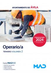 Portada de Operario/a. Temario volumen 2. Ayuntamiento de Ávila