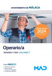 Portada de Operario/a. Temario y test volumen 1 . Ayuntamiento de Málaga