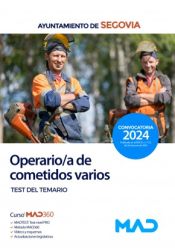 Portada de Operario/a de cometidos varios. Test del Temario. Ayuntamiento de Segovia