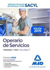 Portada de Operario de Servicios del Servicio de Salud de Castilla y León (SACYL). Temario y test volumen 1