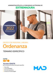 Portada de Ordenanza (Personal Laboral Grupo V). Temario específico. Comunidad Autónoma de Extremadura