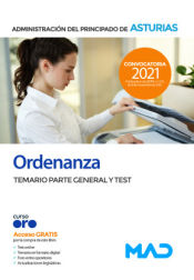 Portada de Ordenanza. Temario y test Parte general. Principado de Asturias