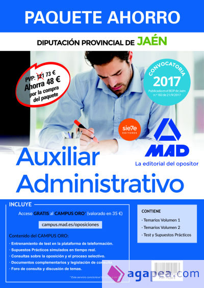 Paquete Ahorro Auxiliar Administrativo de la Diputación Provincial de Jaén