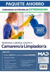 Portada de Paquete Ahorro Camarero/a-Limpiador/a (Personal Laboral Grupo V). Comunidad Autónoma de Extremadura