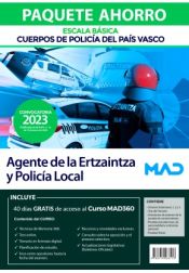 Portada de Paquete Ahorro Ertzaintza y Policía Local (Agente Escala Básica Cuerpos de Policía). Comunidad Autónoma del País Vasco