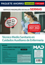 Portada de Paquete Ahorro + TEST PAPEL Técnico Medio Sanitario en Cuidados Auxiliares de Enfermería Servicio Madrileño de Salud