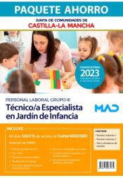 Portada de Paquete Ahorro Técnico/a Especialista en Jardín de Infancia (Personal Laboral Grupo III). Junta de Comunidades de Castilla La Mancha