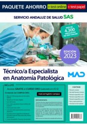 Portada de Paquete Ahorro Test PAPEL + Test ONLINE Técnico/a Especialista en Anatomía Patológica. Servicio Andaluz de Salud