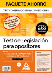 Portada de Paquete Ahorro Test de Legislación para opositores