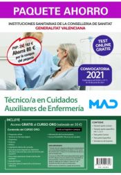 Portada de Paquete Ahorro+Test papel Técnico/a en Cuidados Auxiliares de Enfermería Instituciones Sanitarias de la Conselleria de Sanidad de la Comunidad Valenciana