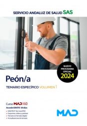 Portada de Peón/a. Temario específico volumen 1. Servicio Andaluz de Salud (SAS)