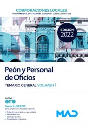 Portada de Peón/a y Personal de Oficios de Corporaciones Locales. Temario General volumen 1