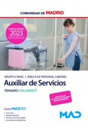 Portada de Personal Auxiliar de Servicios (Grupo V, Nivel 1, Área B). Temario volumen 1. Comunidad Autónoma de Madrid