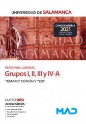 Portada de Personal Laboral (Grupos I, II, III y IV-A). Temario común y test. Universidad de Salamanca