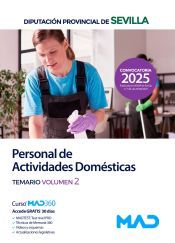 Portada de Personal de Actividades Dom&eacute;sticas. Temario volumen 2. Diputaci&oacute;n Provincial de Sevilla