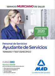 Portada de Personal de Servicios, opción Ayudantes de Servicios del Servicio Murciano de Salud. Temario y test específico