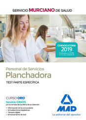 Portada de Personal de Servicios, opción Planchadora. Test parte específica. Servicio Murciano de Salud